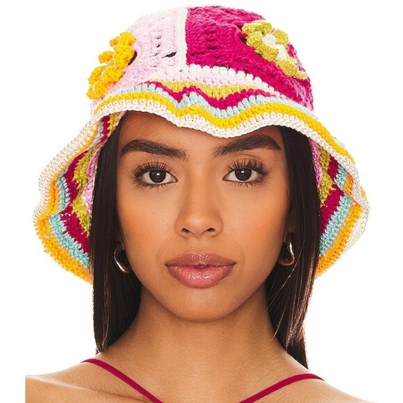 NEW My Beachy Side Crochet Hat in Multi KNIT BEANIE FLOWER - Picture 1 of 6
